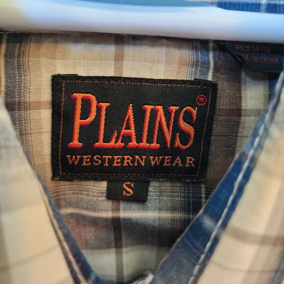 Plains Westernwear Multicolor Plaid Rodeo Cowboy Pearl Snap Shirt Size Small - Picture 6 of 12